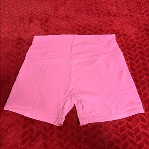 Hot Pink High-Rise Biker Shorts